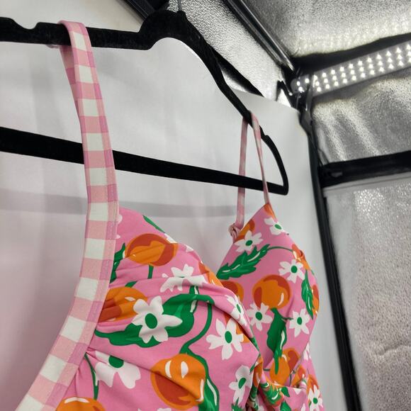 Lands End x Draper James Citrus Wild Blossom One Piece Swimsuit Women’s 8 Pinup - Picture 6 of 12